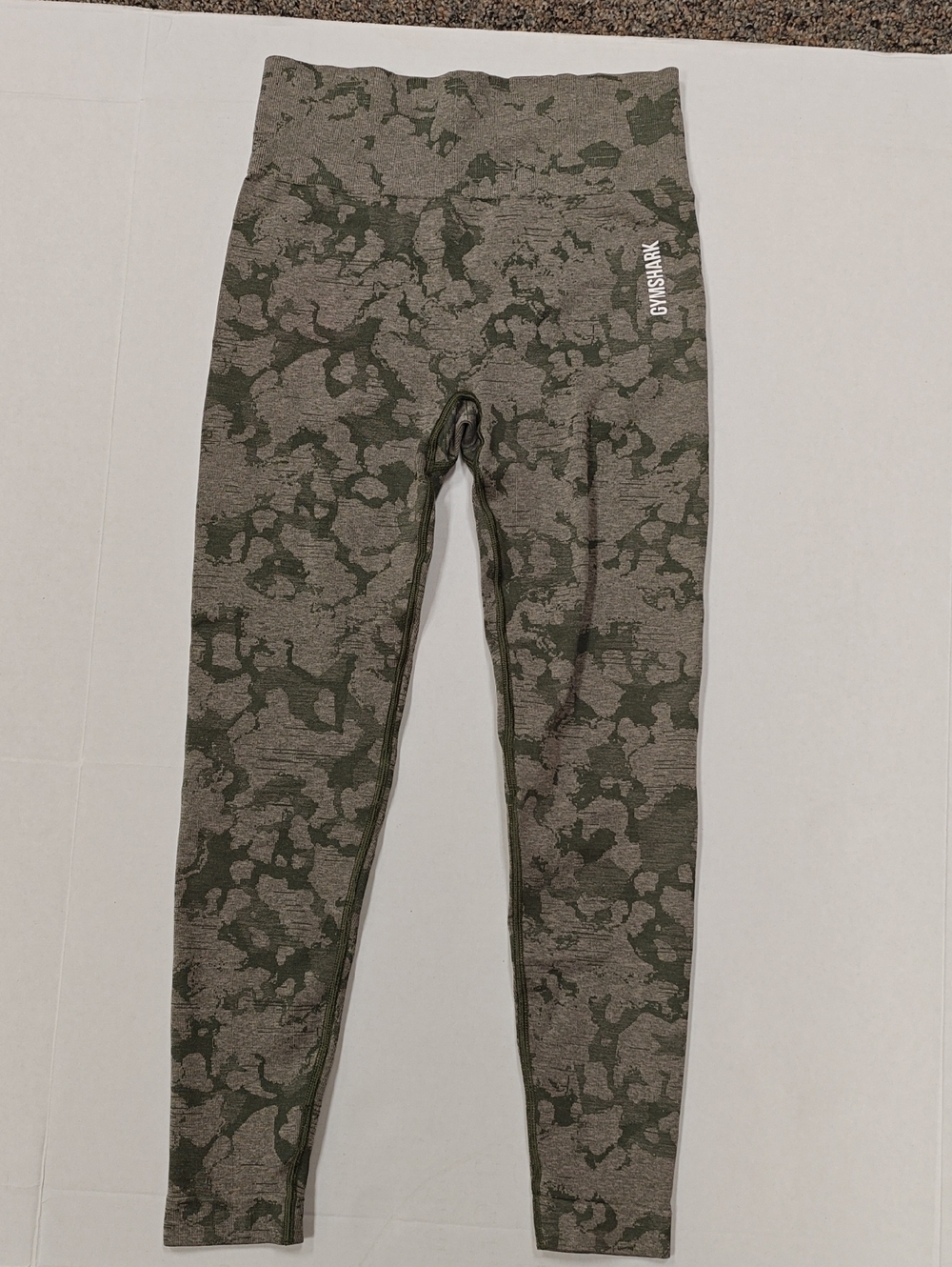 Gymshark Olive Camo Seamless Leggings - Green & Khaki